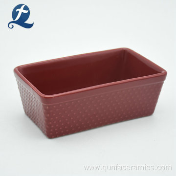 Rectangular ceramic cheap custom stoneware nonstick bakeware